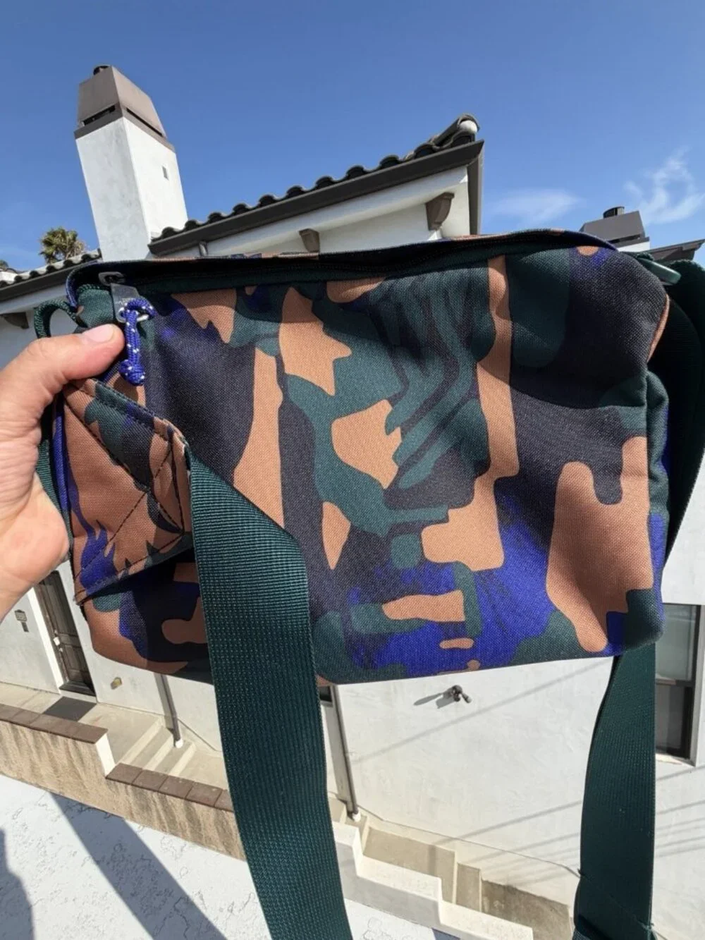 The North Face Camo Berkeley sling crossbody bag Yosemite Bay Dome gorpcore